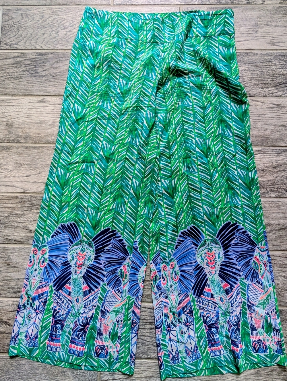 Lilly Pultizer EUC Size 16 100% Silk Elephant 🐘 Pants
